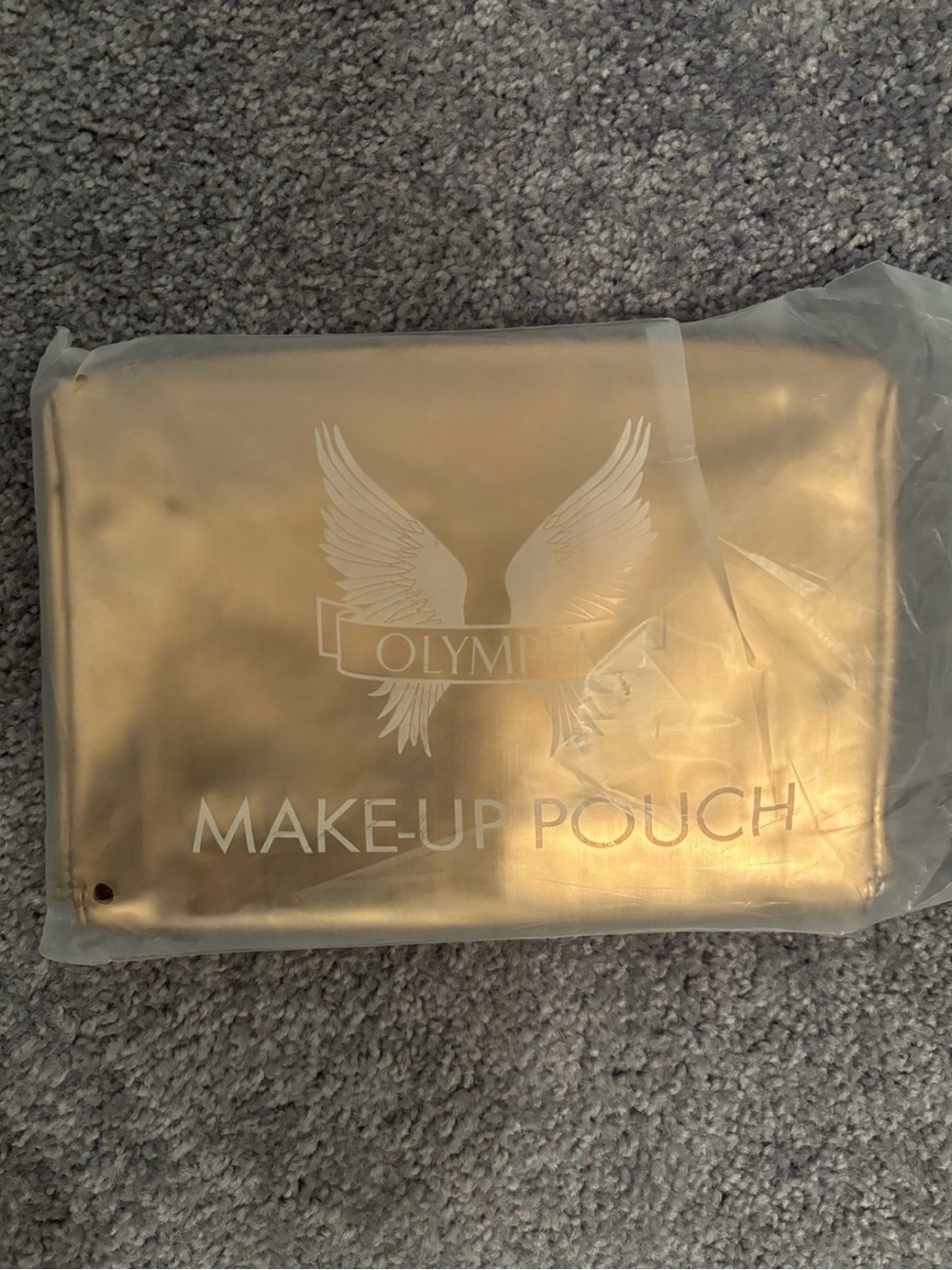 Paco Rabanne Metallic Gold Make-Up Pouch with Winged Logo